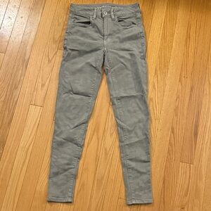 American Eagle Outfitters Green Camo Skinny Jeans